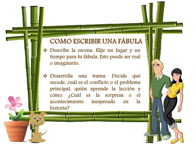escribir fabula
